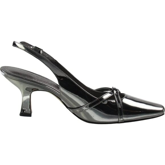 Coach Rowyn Slingback Pump Heels Women's Size 7 Anthracite Metallic Minor Flaws - Picture 1 of 5